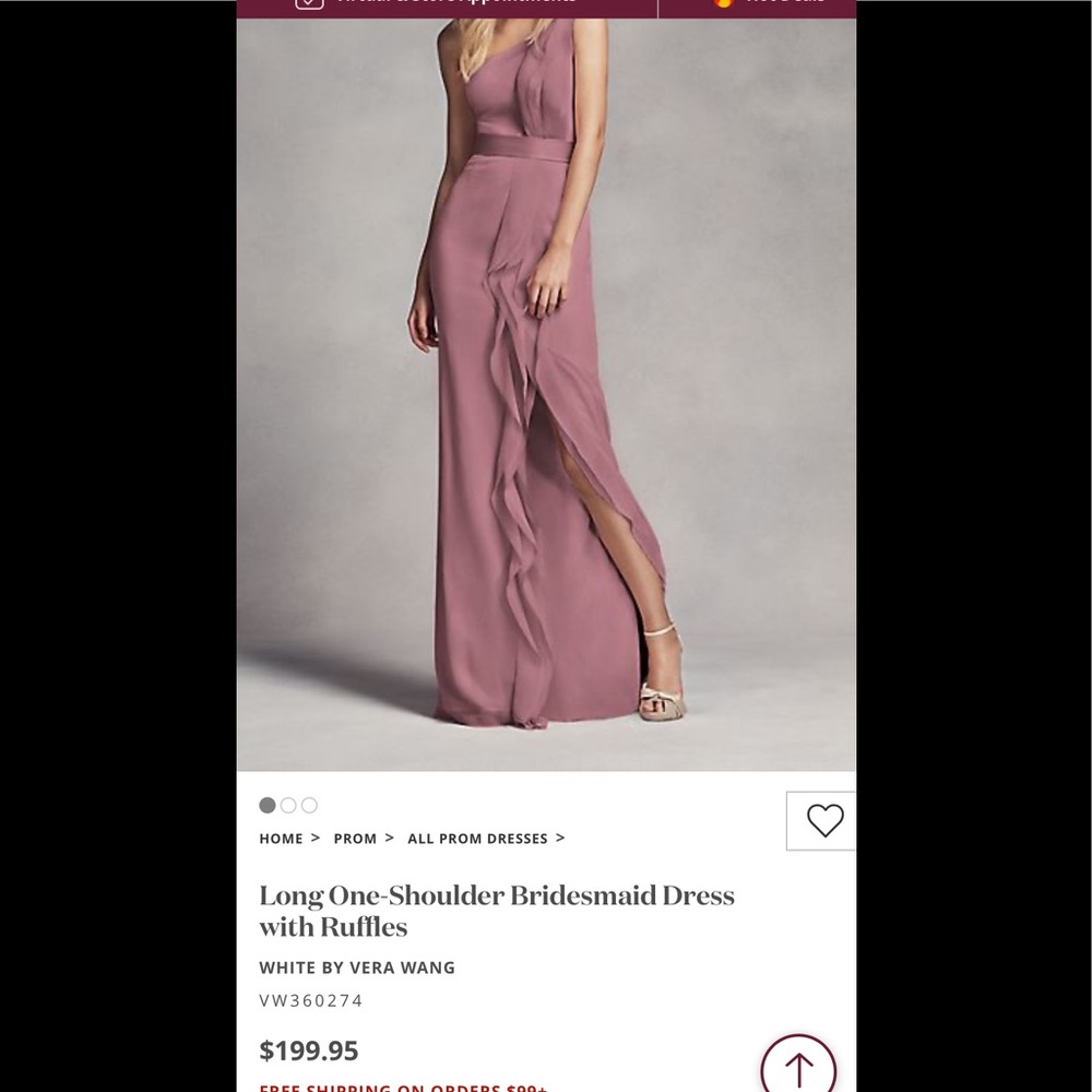 David’s Bridal Vera Wang Dress (Chiffon)
